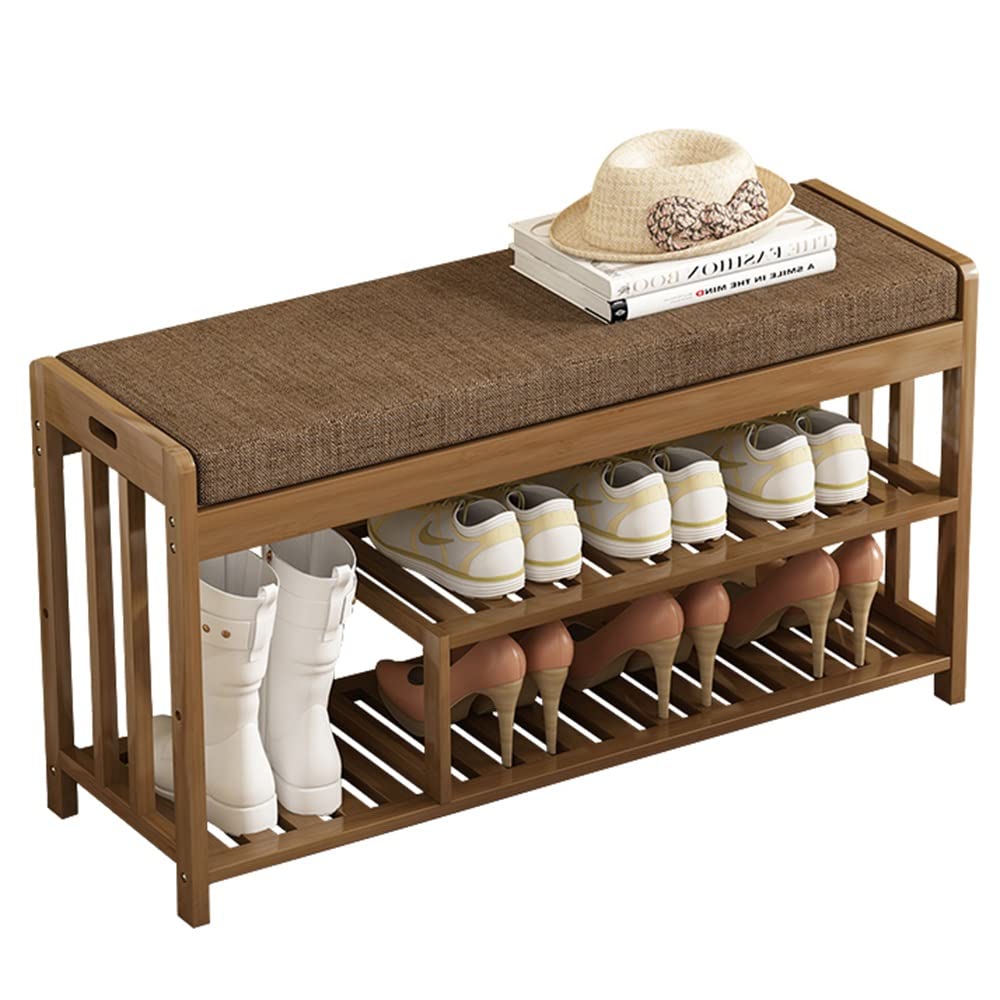 Rangement à 2 niveaux pour chaussures et banc assis d'intérieur