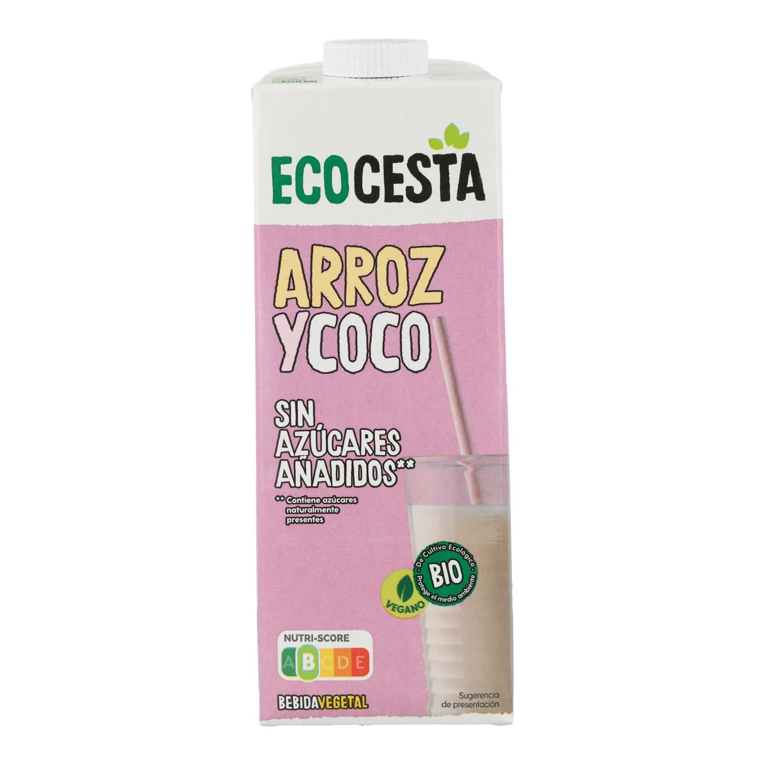 Ecocesta bebida vegetal de arroz y coco Bio 6 X 1L
