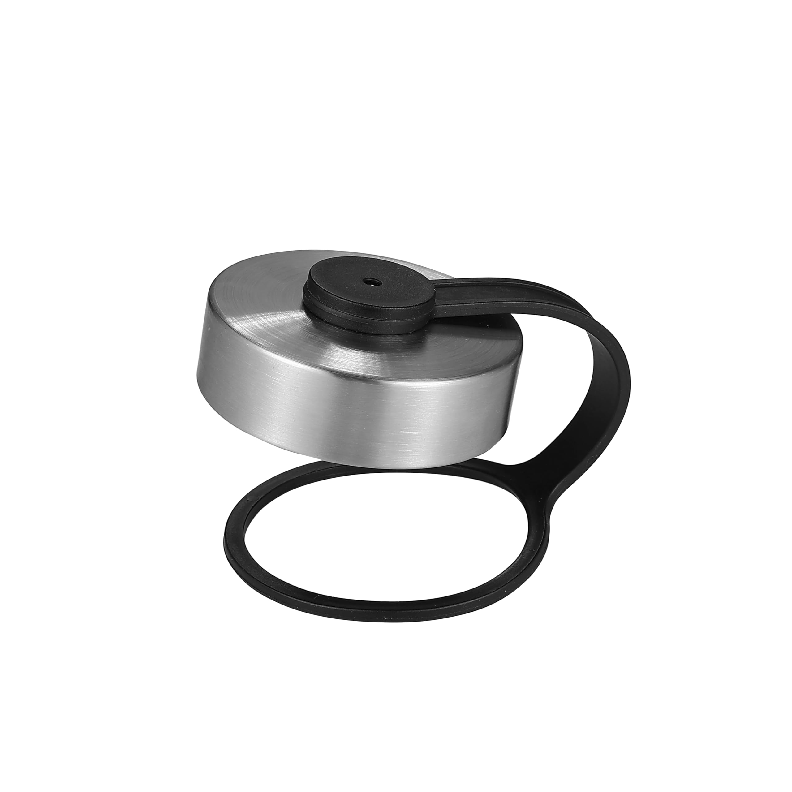 Teeflasche mit Sieb 1L – Auslaufsichere, spülmaschinenfeste Edelstahl Trinkflasche 1l (Isolierflasche) mit Teesieb für losen Tee to Go; Thermosflasche 1l für Kaffee, Camping -Schwarz