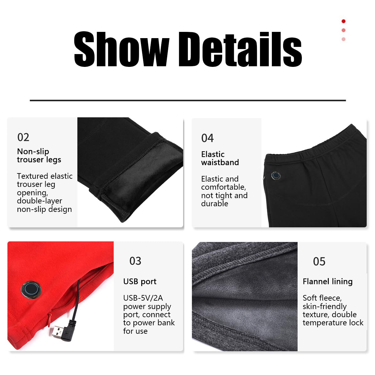Ropa Interior térmica con 8 Zonas de Calor, de algodón, con alimentación por USB, Traje Calefactor Inteligente de Temperatura Constante (sin batería)