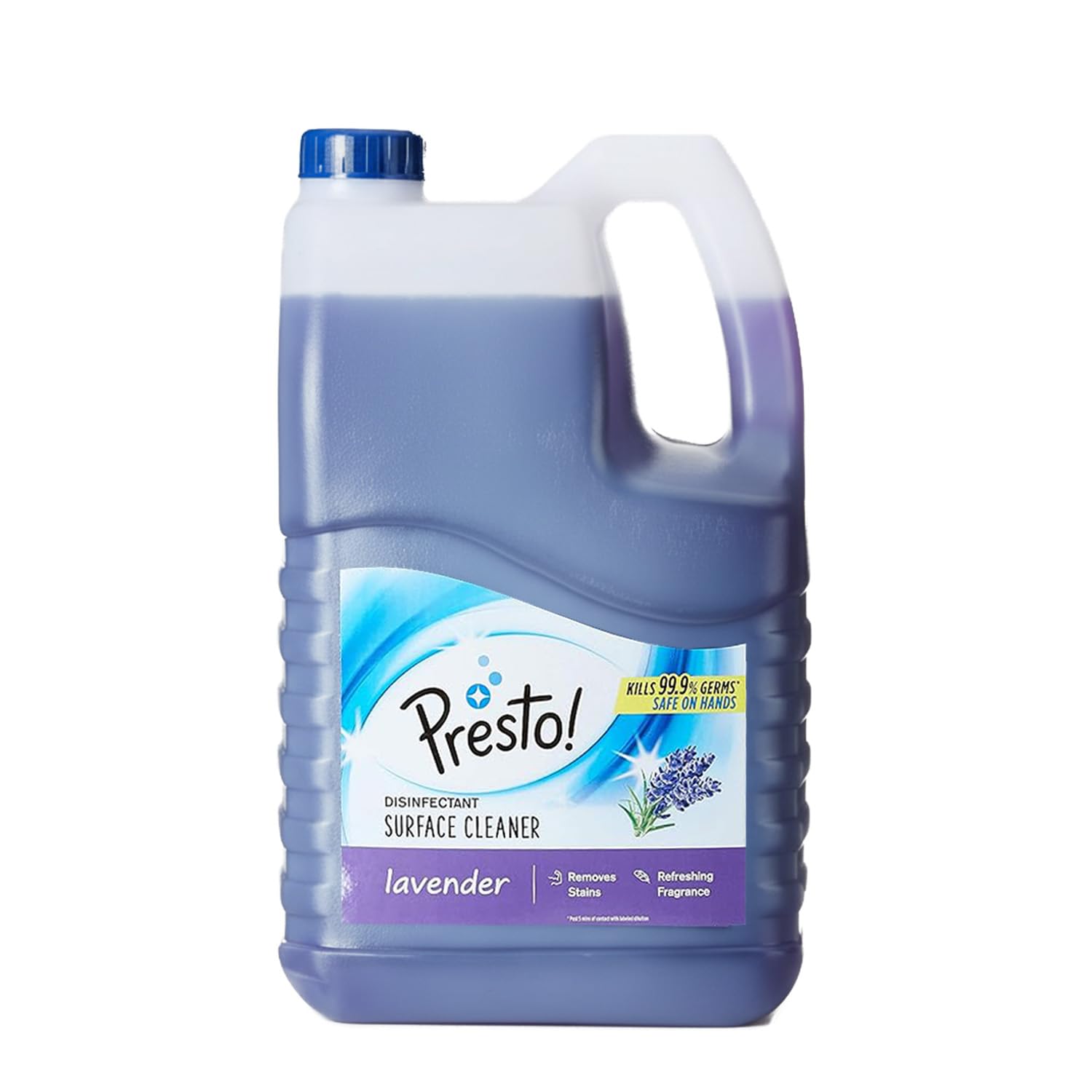 Amazon Brand - Presto! Disinfectant Surface & Floor Cleaner Liquid | Lavendar | 5 Litre | 1 Can | Kills 99.9% Germs | Removes Stains | Safe On Hands-image-31