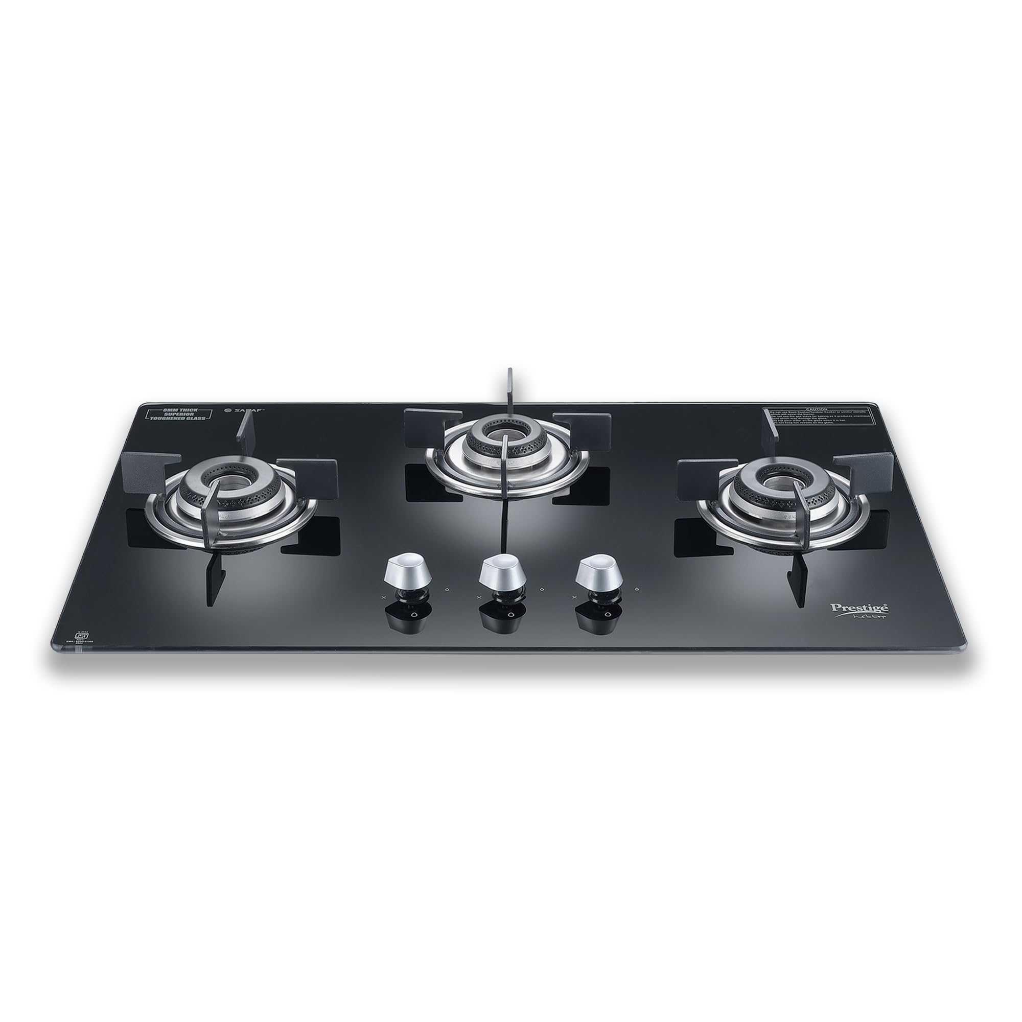 Prestige Marvella Hob Black Al - 3B (With Glass Top, 3 Unit Burners & Auto Ignition)