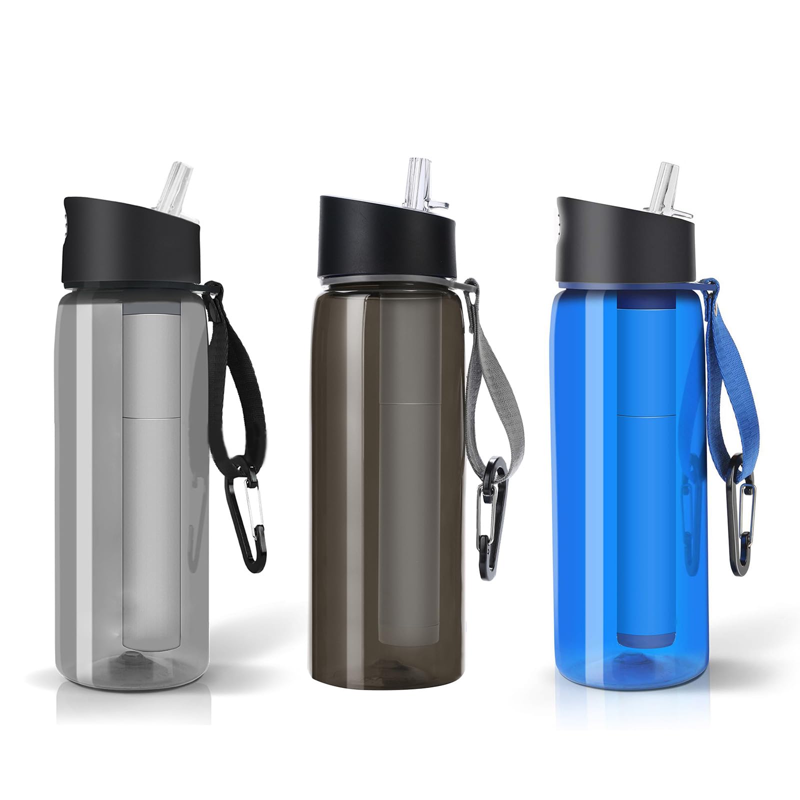 Bouteille d ' Eau filtrée, Bouteille de Filtre à Eau de 0, 01 microns, purificateur réutilisable pour randonnée, Voyage, Camping, purificateur pour Voyage, Survie, Boisson