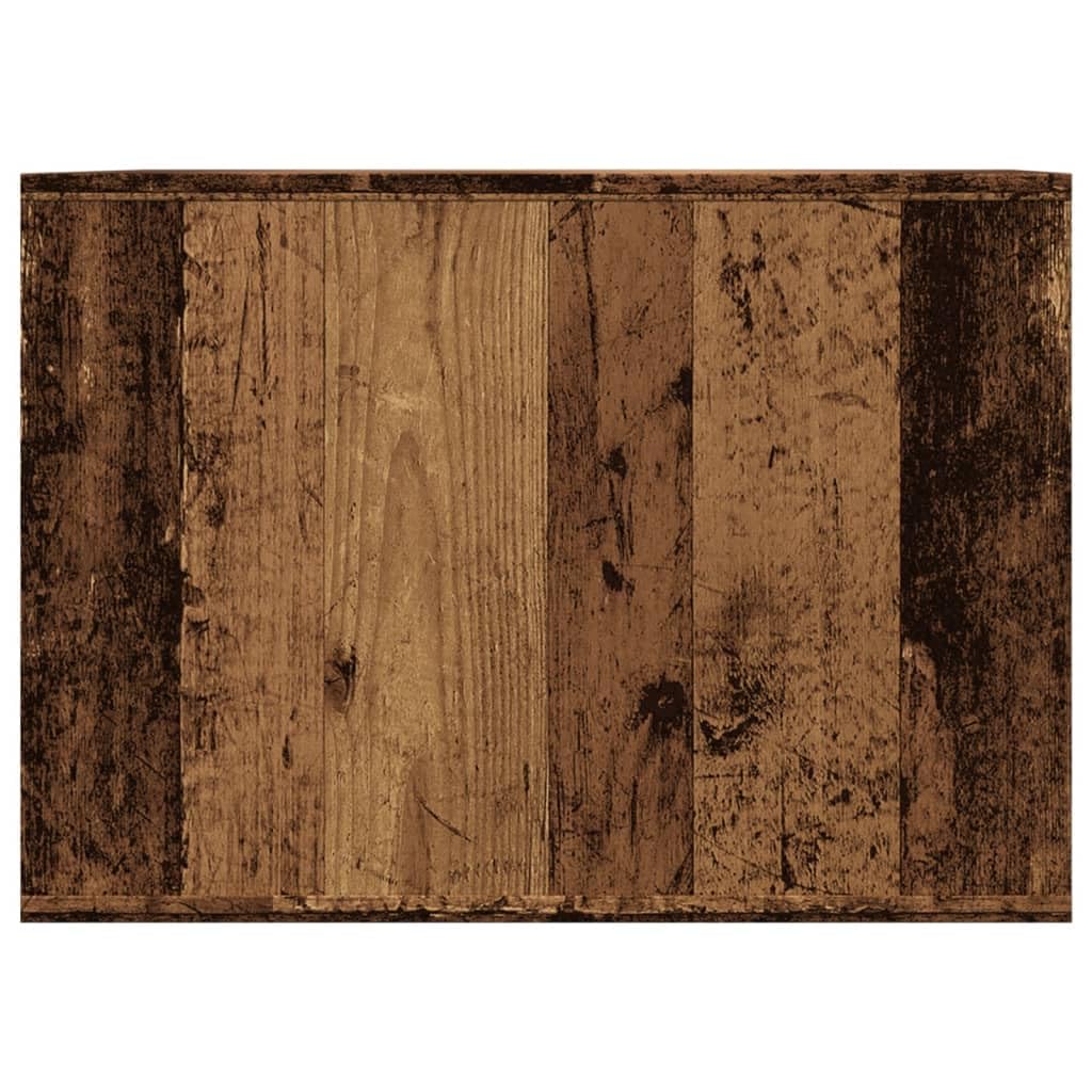 Katzenkloschrank Altholz-Optik 47x59x42 cm Holzwerkstoff | Stilvolles Katzenhaus für das Wohnzimmer: Versteckt die Katzentoilette dezent und dient als Beistelltisch.