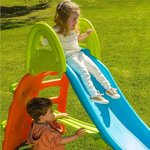 FEBER - Climb & Slide, Tobogán Infantil con presas de Escalada para Hacer un pequeño rocódromo, Multicolor, dieño Duradero y Seguro para los peques, niños a Partir de 3 años, Famosa (800013534)