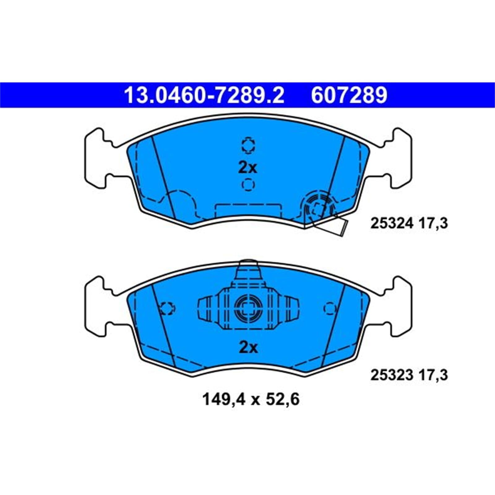 2 Bremsscheiben Belüftet 257,5 Mm + Bremsbeläge Vorne Von ATE (1420