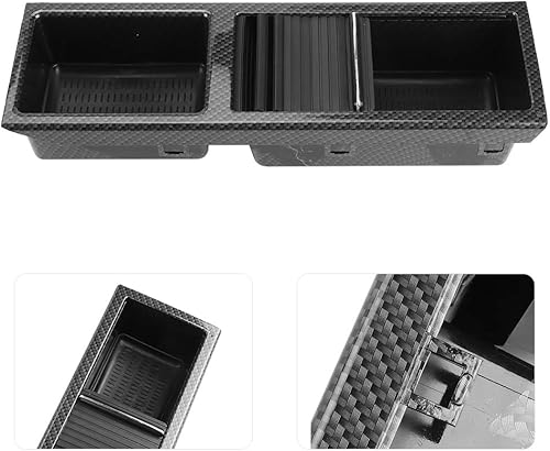 Miniatura 5 de Bandeja de consola central, cajón de fibra de carbono duradero de larga duración, inserto de almacenamiento para automóvil, apto para coche E46 de