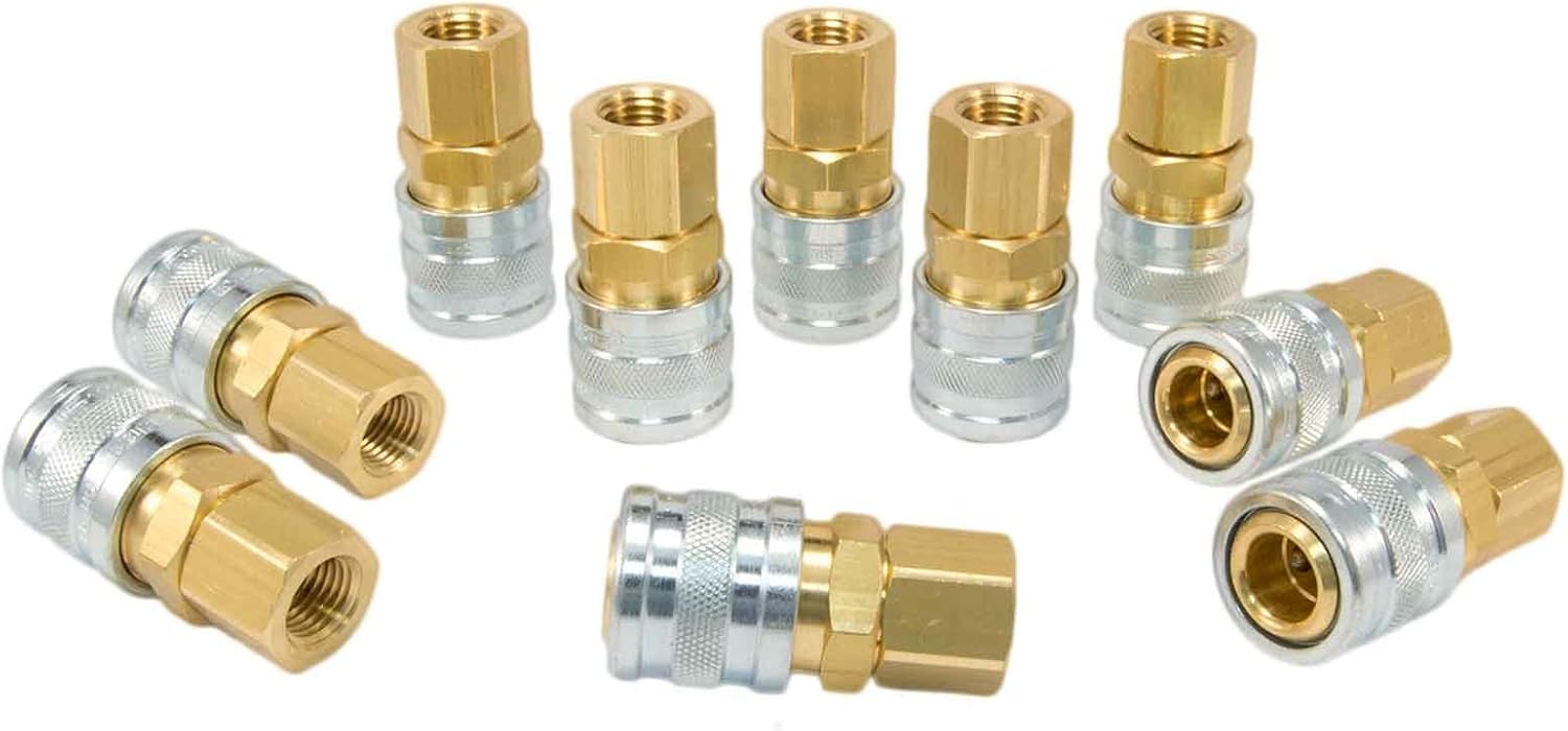Foster 3 Series - Couplers 10pc, 1/4" Body, 1/4" NPT - Industrial Interchange, I/M, MIL Spec