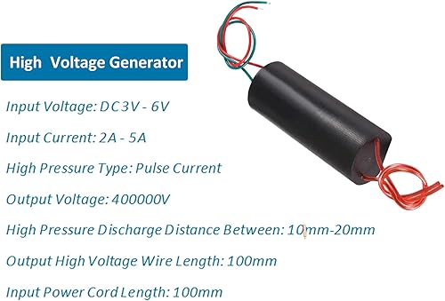 Miniatura 2 de AEDIKO Generador de alto voltaje DC 3v-6v a 400kV 400000V Boost Step-up Power Module transformador de alto voltaje