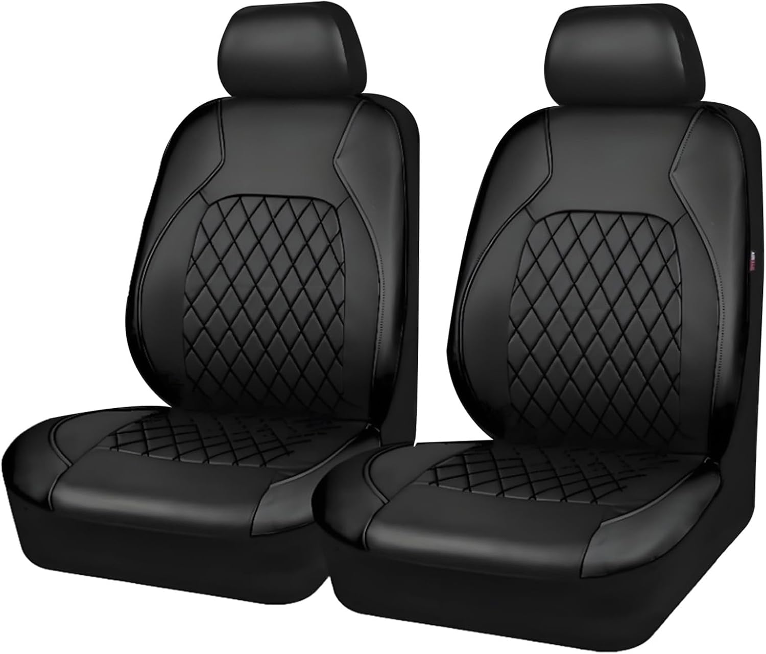 Deluxe Pu Luxury Vinyl Faux Leather Car Seat Covers for Jeep Gladiator JT 2020-2025, Full Set of 4 Pcs, Waterproof Breathable Airbag Compatible,Black