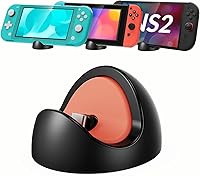 Vista 1 de Base de carga para Nintendo Switch 2 (2025) o 1LiteOLED, estación de carga portátil para viajes o exteriores y hogar (no incluye cable)
