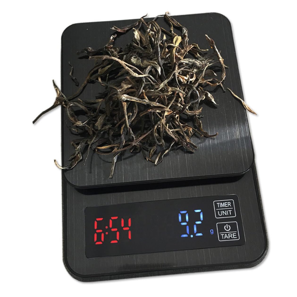Hohopeti Báscula Electrónica Multifuncional y Alta Precisión para Café y Cocina con Temporizador, Capacidad 5kg, Pantalla LED Grande para Hornear y Pesar Alimentos
