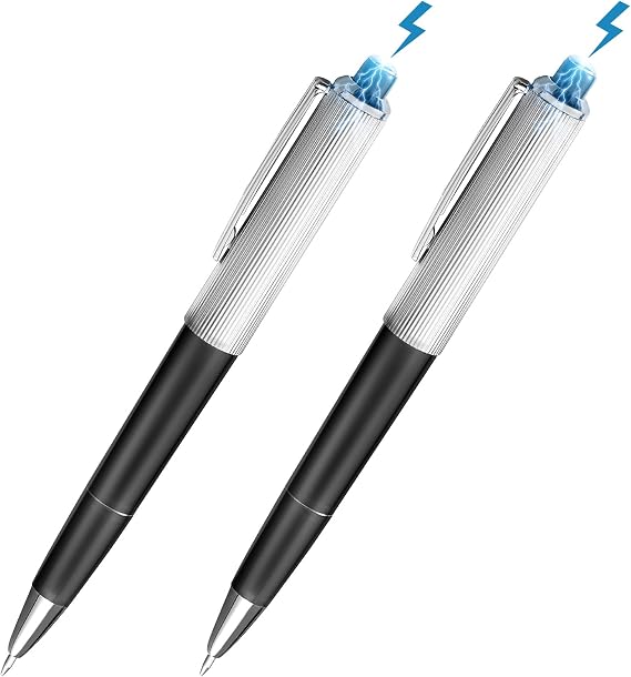 STOBOK2pcs Shocking Pen Prank Toy Electric Ballpoint Pen Joke Toy Halloween Electric Shocking Pen Party Funny Game for Kids Adults
