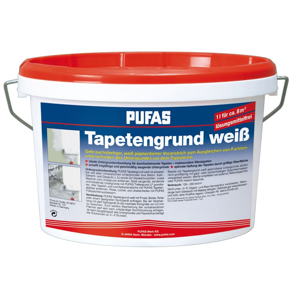 PUFAS Tapetengrund, weiß 10 Liter