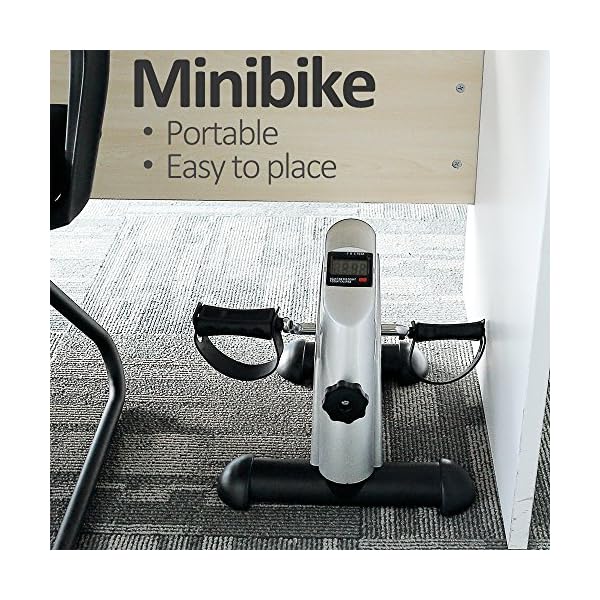 Mini Exercise Bike, himaly Under Desk Bike Pedal Exerciser Portable Foot Cycle Arm & Leg Peddler Machine with LCD Screen Displays
