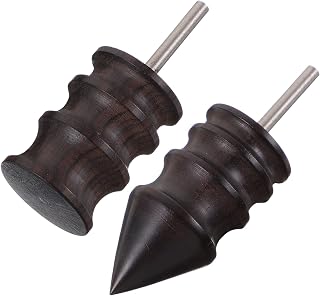 2pcs Wooden Leather Edge Burnisher for DIY Craft Polishing