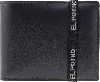 Cartera Billetero Tarjetero, Americano, Caballero, EL Potro con Cierre elástico, Piel Autentica de Vacuno, Color Negro, Ubrique