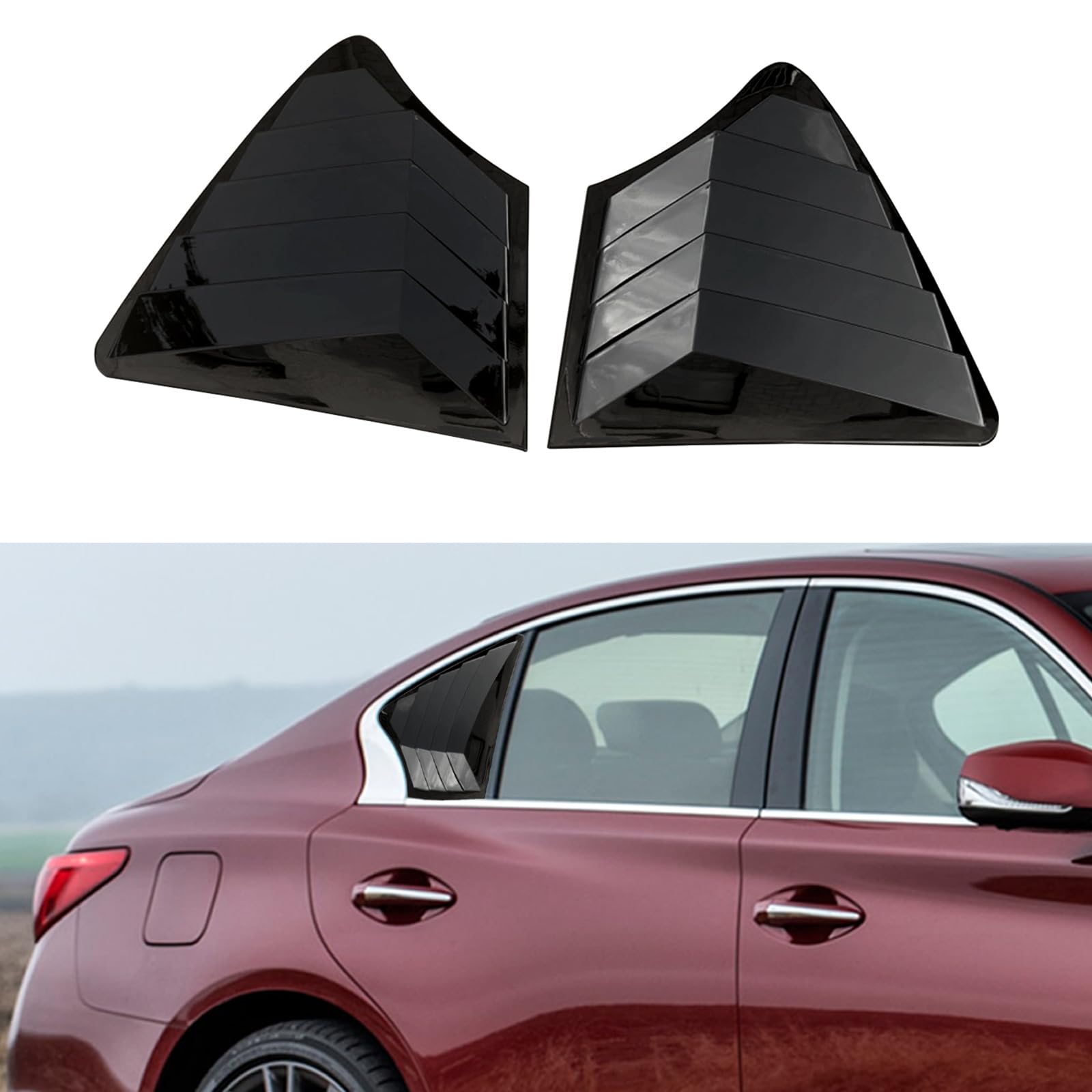 Amazon.com: NINTE Rear Side Window Louvers for 2014-2024 Infiniti