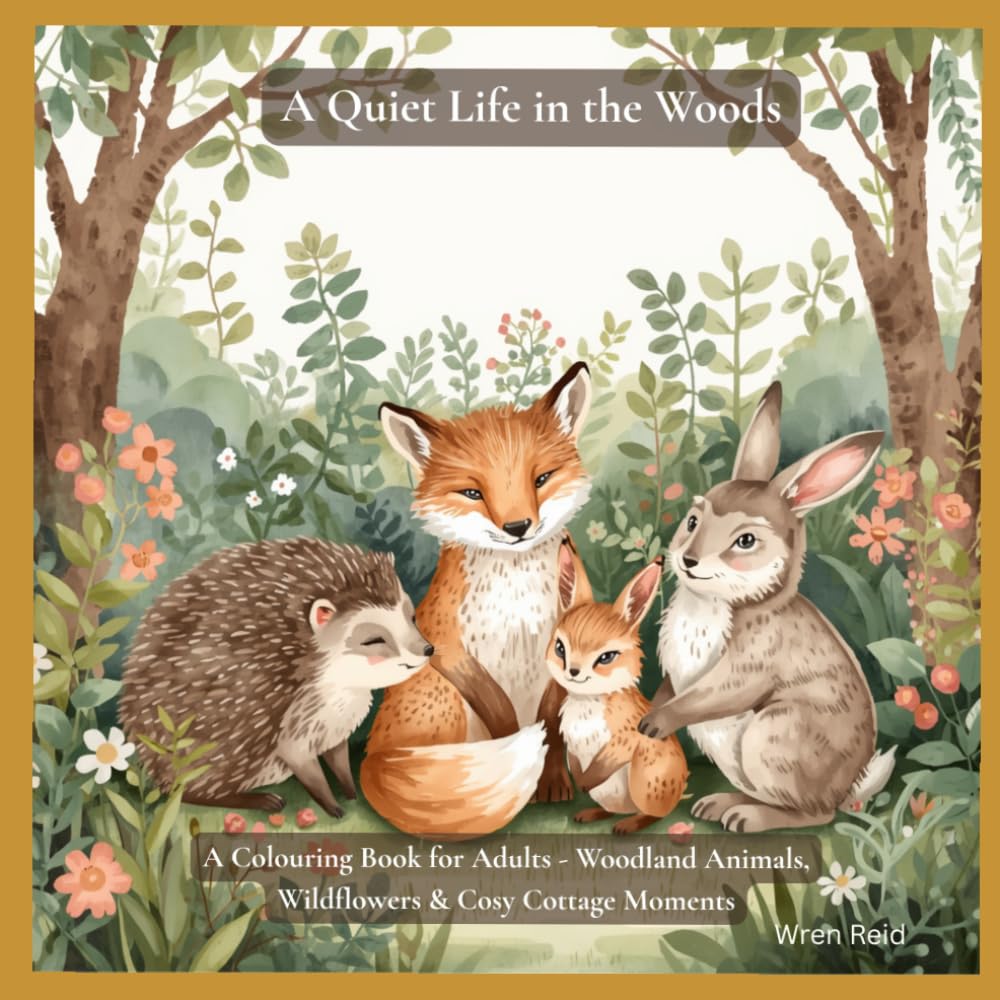 A Quiet Life in the Woods: A Cottagecore Colouring Book for Adults — Woodland Animals, Wildflowers and Cosy Cottage Moments (Cottagecore Woodland)