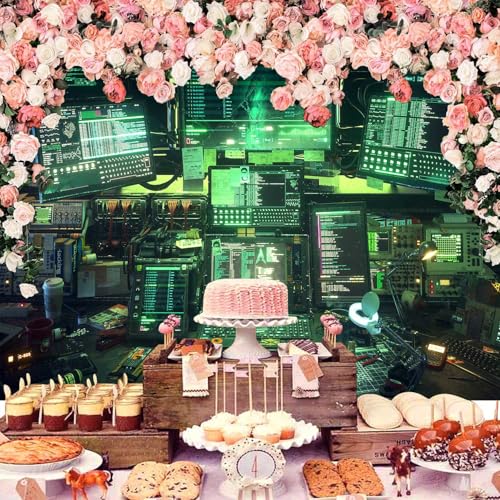 Fondo tecnológico 7x5 pies para fotografía y eventos miniatura 5