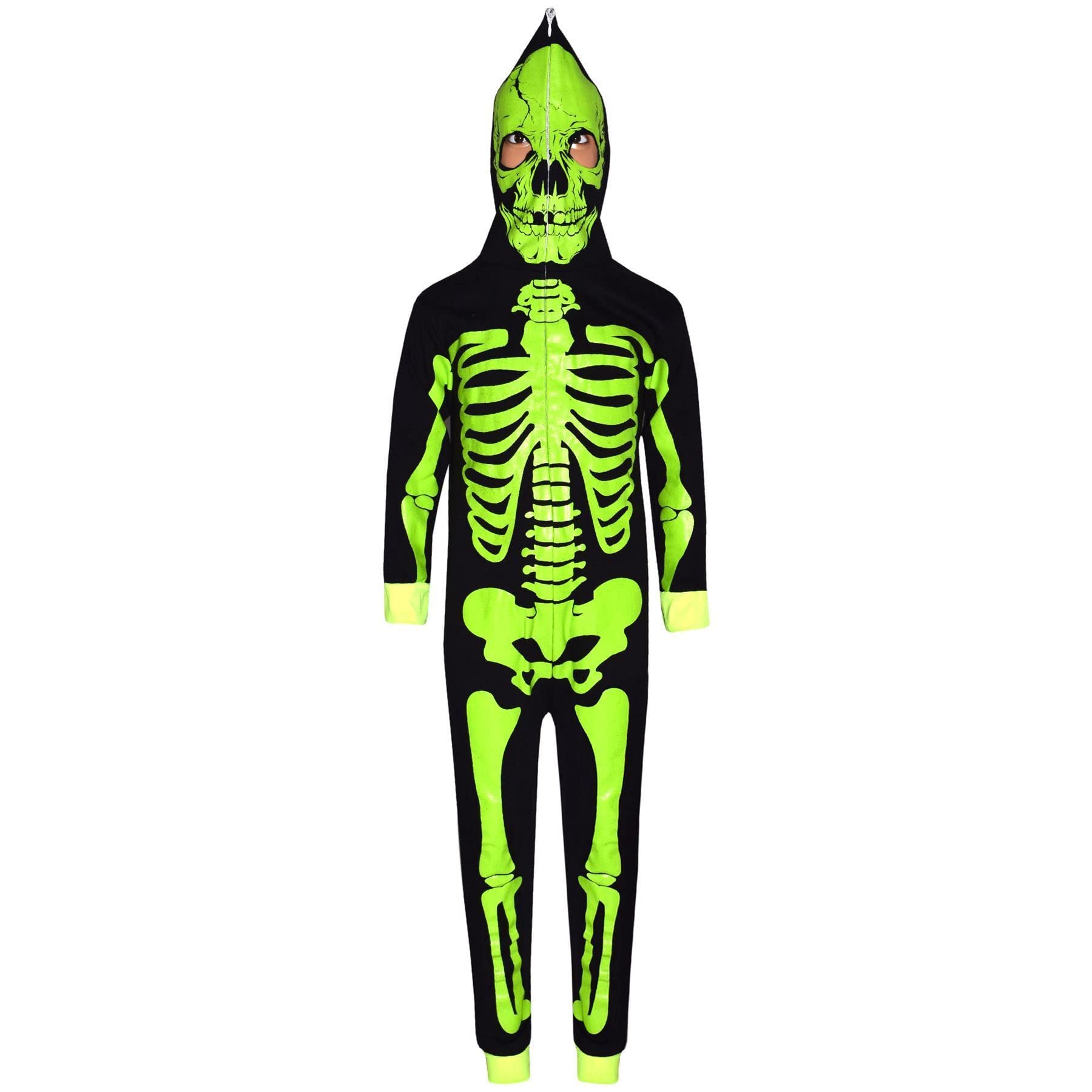 A2Z 4 Kids Filles Garçons Squelette Imprimer Pyjama Combinaison 100% Polyester dans Une Combinaison Halloween Costume Âge 5-6, 7-8, 9-10, 11-12 & 13 Ans
