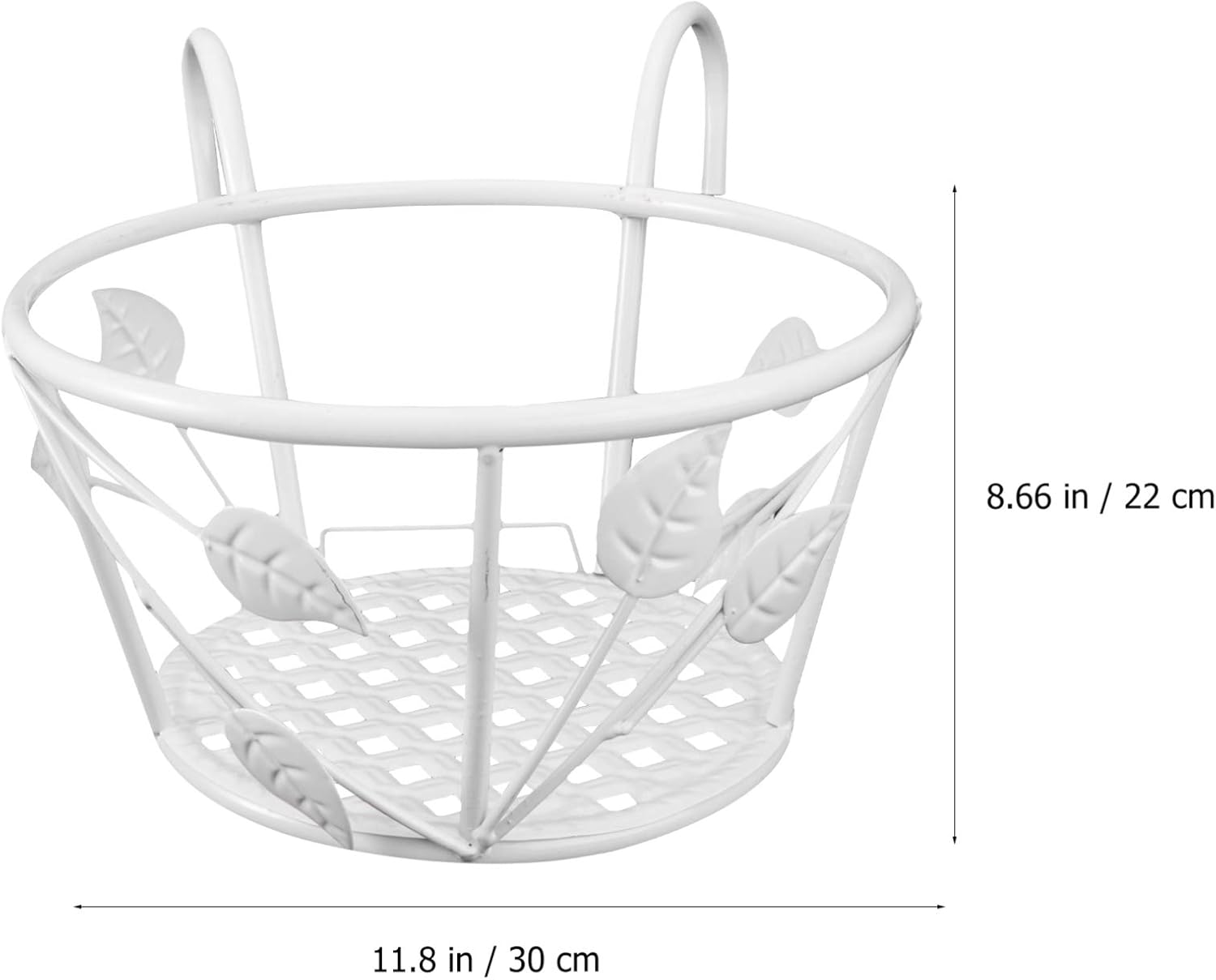 Balcony Balcony Hanging Basket Hanging Railing Plant Holder Stand Fence Planters Metal Potted Stand Indoor Porch Railing Planters Flower Pot Holder White Hanging Plant Pot Leaf Fence Planter Basket