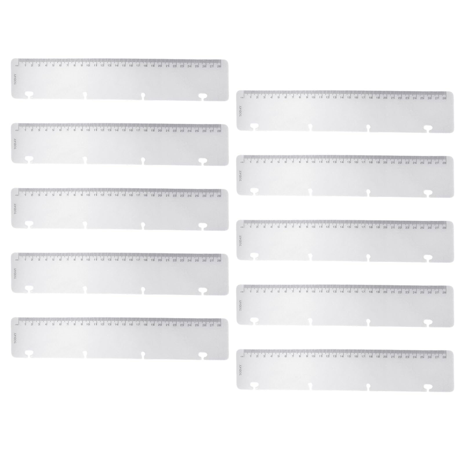 Pre-punched Clear Matte Binder Ruler for Notebooks Journal Multipurpose Binder Divider Page Label for Scrapbooking Multifunctional Ruler for Students