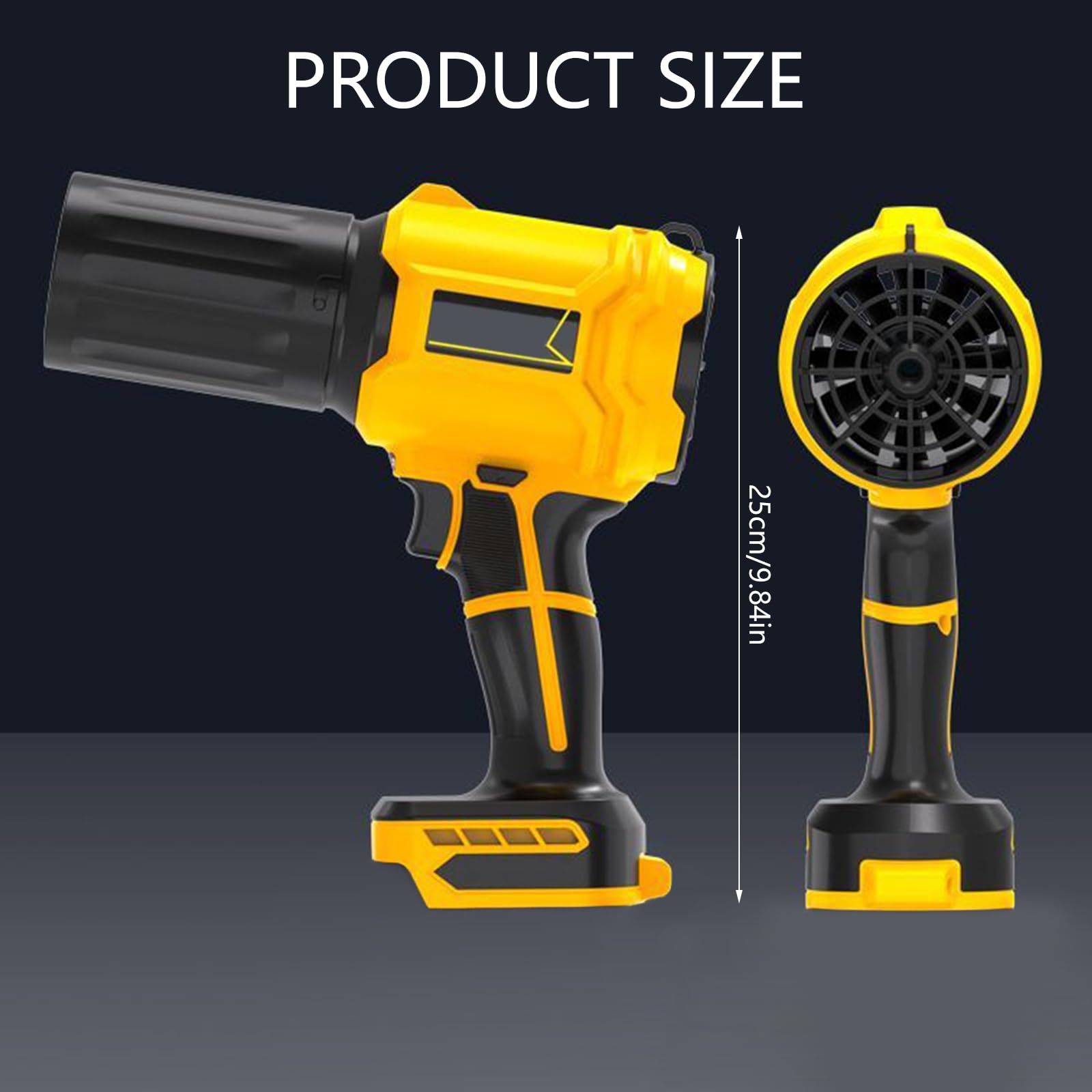 Speed 40000RPM - Juego de sopladores inalámbricos de 21 V, perfecto para batería con 2 boquillas, mango ergonómico, herramienta profesional de limpieza de jardín