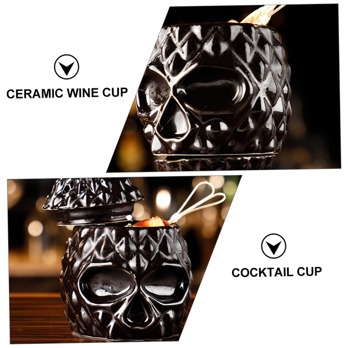 Cabilock 1 Pc Copa De Coctel Vasos De Bar Góticos Copas De Coctel Hawaianas Taza De Café De Frutas Vaso De Vino Lindas Copas De Coctel Copas De Helado Cerámica De Múltiples Fines