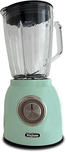 Potente batidora de cocina, mezclador triturador de hielo, tarro de vidrio de 1.5 LG de 50 onzas, 6 piezas de cuchillas de acero inoxidable 304,