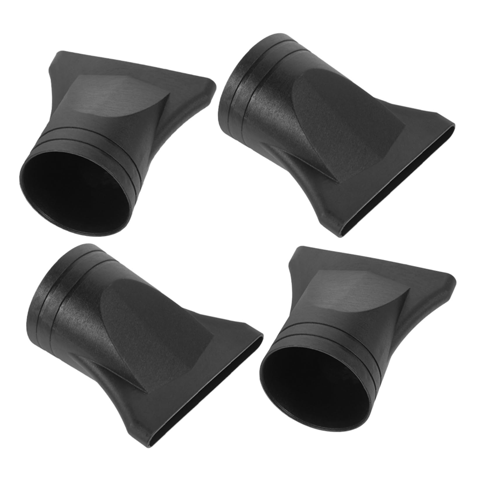 Boquillas Concentradoras Estrechas Accesorio de Plástico Flujo de Aire Concentrado Pack de 4 Piezas para Secador de Pelo Negro para Cabello Rizado y Peinado Preciso