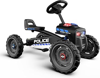 BERG Pedal Car Buzzy Police with soundbox | Pedal Go Kart, Ride On Toys for unisex, Ride on Toys, Outdoor Toys, Beats Every Tricycle, Adaptable to Body Length, Go Cart for Ages 2-5 Years