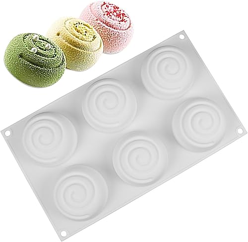 Miniatura 3 de Molde de rollo de canela para chocolate, postre, mini molde para pastel, cera derretida, molde de silicona, moldes para hacer velas para bollo de