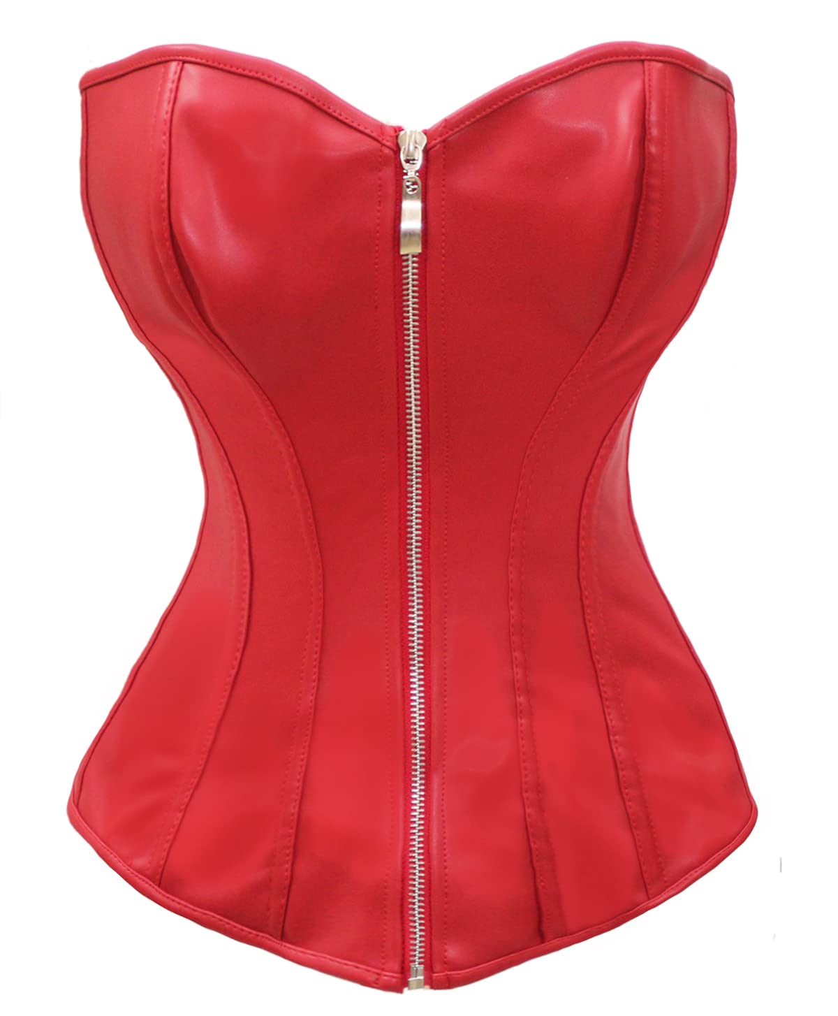 BslingerieWomens Faux Leather Corset Top