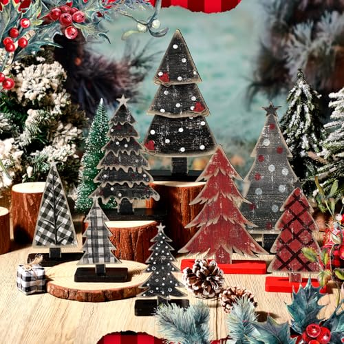 8pcswoodenchristmastreestabletopdecorrusticchristmasdecorwoodentreessignforhomeofficefireplacefarmhousepartyxmascenterpieces  Urban Country Home Decor 8 pcs wooden christmas trees tabletop decor rustic christmas decor wooden trees sign for home office fireplace farmhouse party xmas centerpieces  urban country home decor