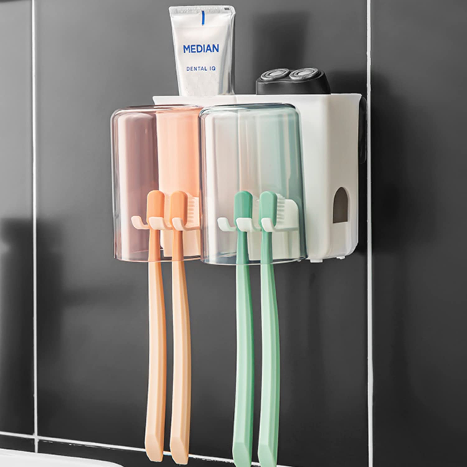 HOKIPO Plastic Magic Sticker Series Self Adhesive Wall Mounted Toothbrush Holders For Bathroom (Ar-3779), Multi (B09LH8B3F5) Amazon Price History, Amazon Price Tracker