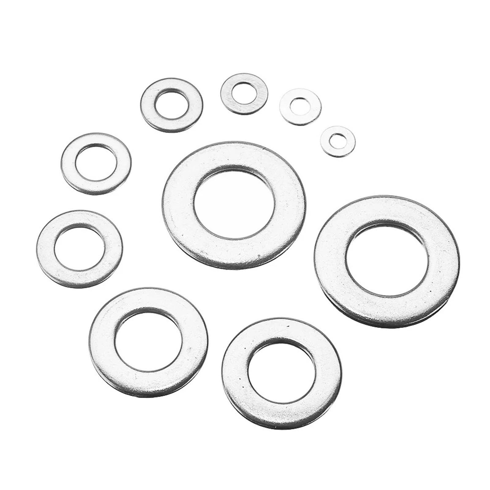 360/580 Uds 304 arandela plana de acero inoxidable junta Oring juego anillos surtido Kit for tapones sumidero para Tornillos(580PCS)
