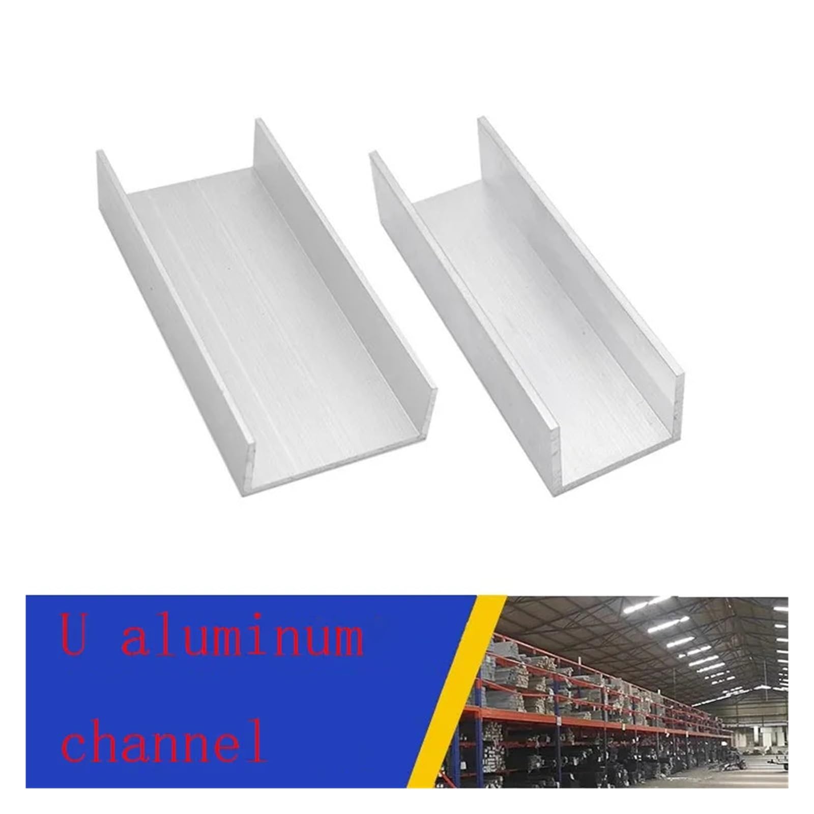 Ángulo de aluminio Perfil de ranura de riel ranurado en forma de U de aleación de aluminio