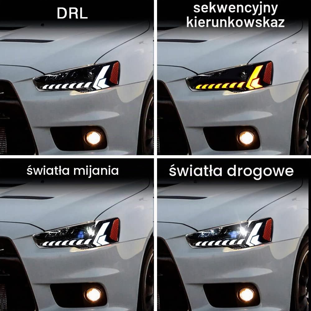 Archaic Demon Eye Reflektory dla Mitsubishi Lancer&EVO X 2008-2020