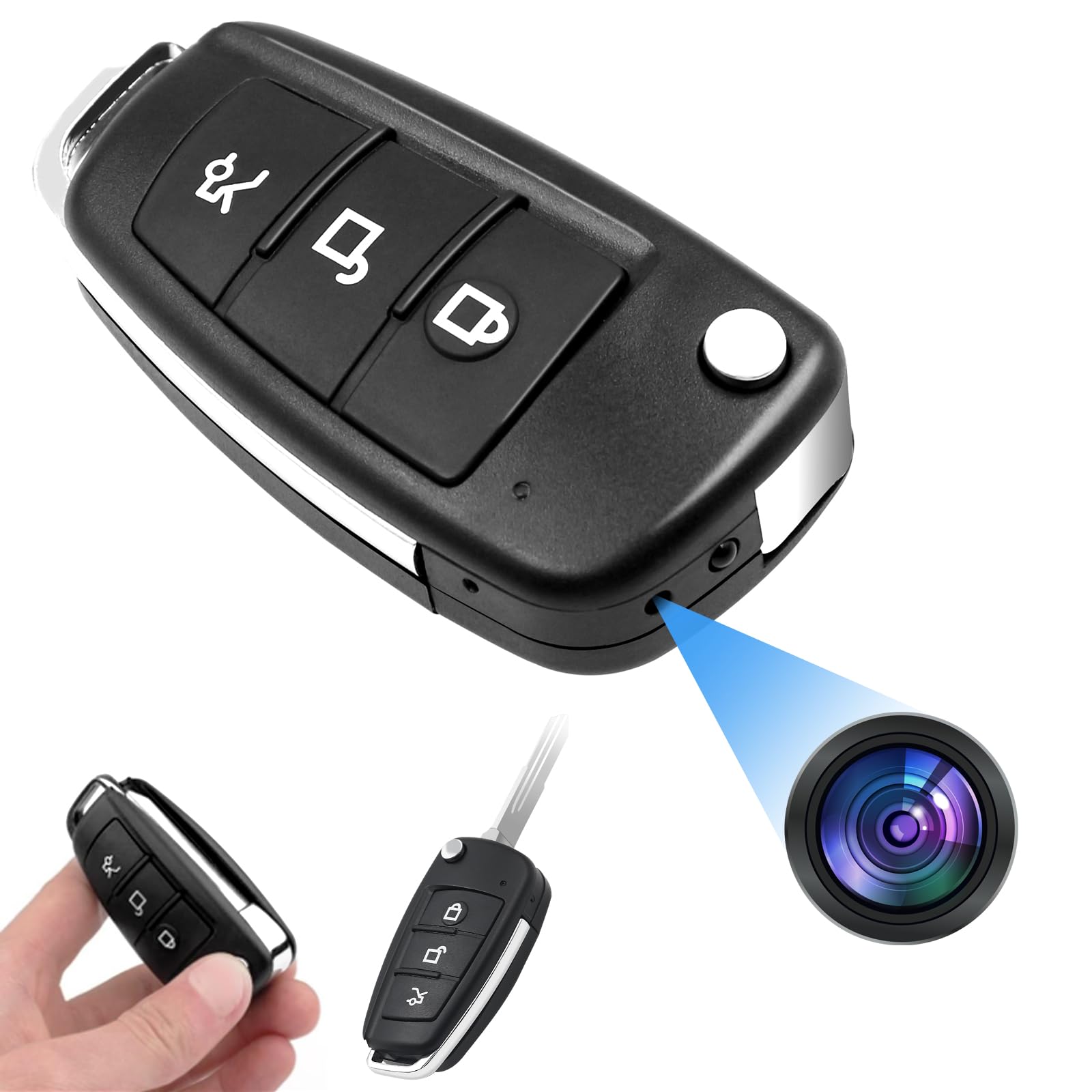 TANGMI Telecamera Spia, 1080P HD & Visione Notturna Portatile Mini Telecamera Spia Nascosta con Rilevamento di Movimento per Registrazione Video e Scattare Foto
