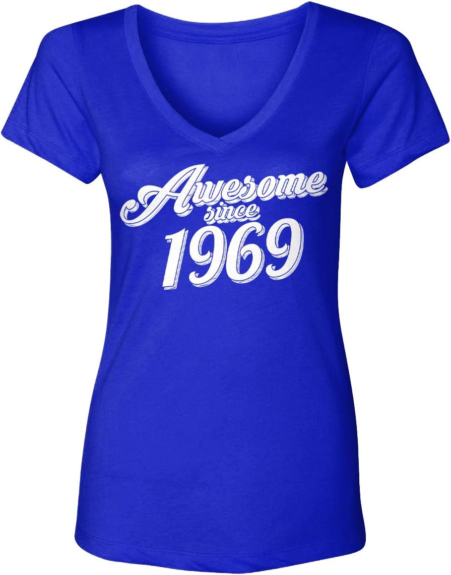 Tcombo Awesome Since 1969 - Birthday Celebrate Women's V-Neck T-Shirt