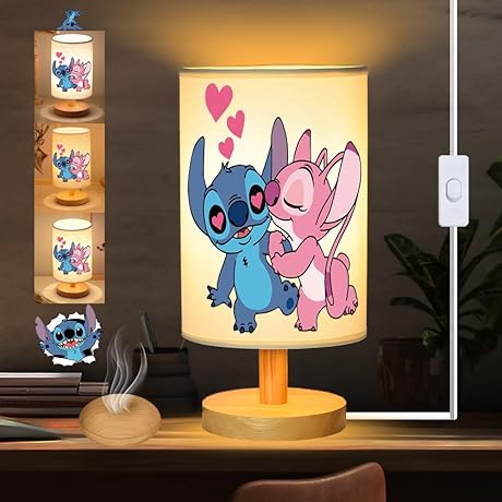Adorable Stitch Bedside Table Lamp: Illuminate Your Room with Galactic Charm