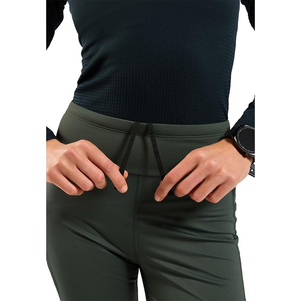 Odlo Damen Zeroweight Warm Reflective Tight Laufbekleidung Lauftight Urban Chic - Oliv L