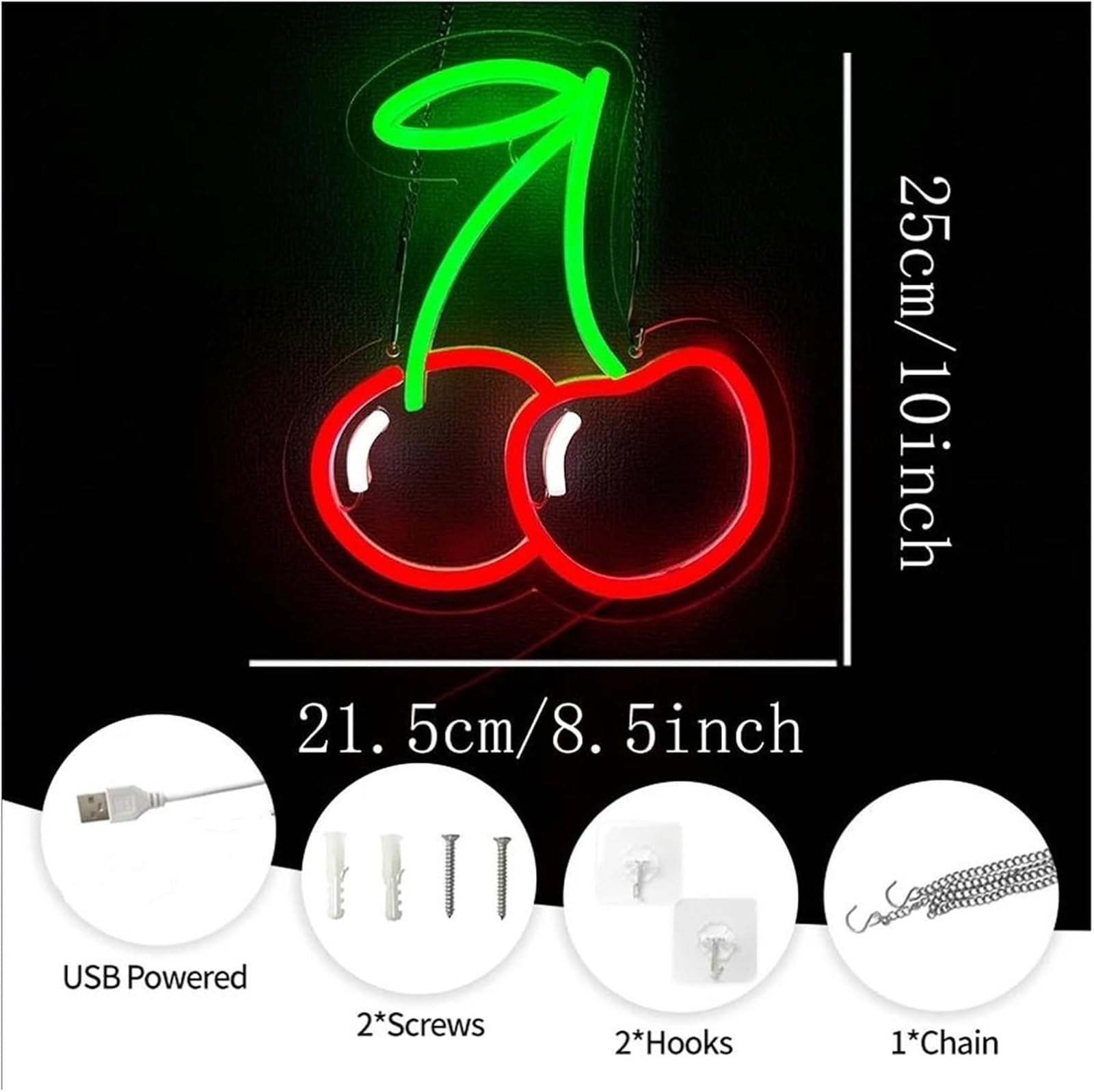 LED Lampada al neon Lampada al per neon con atmosfera rilassante e ciliegia, ideale per decorazioni murali in camera da letto