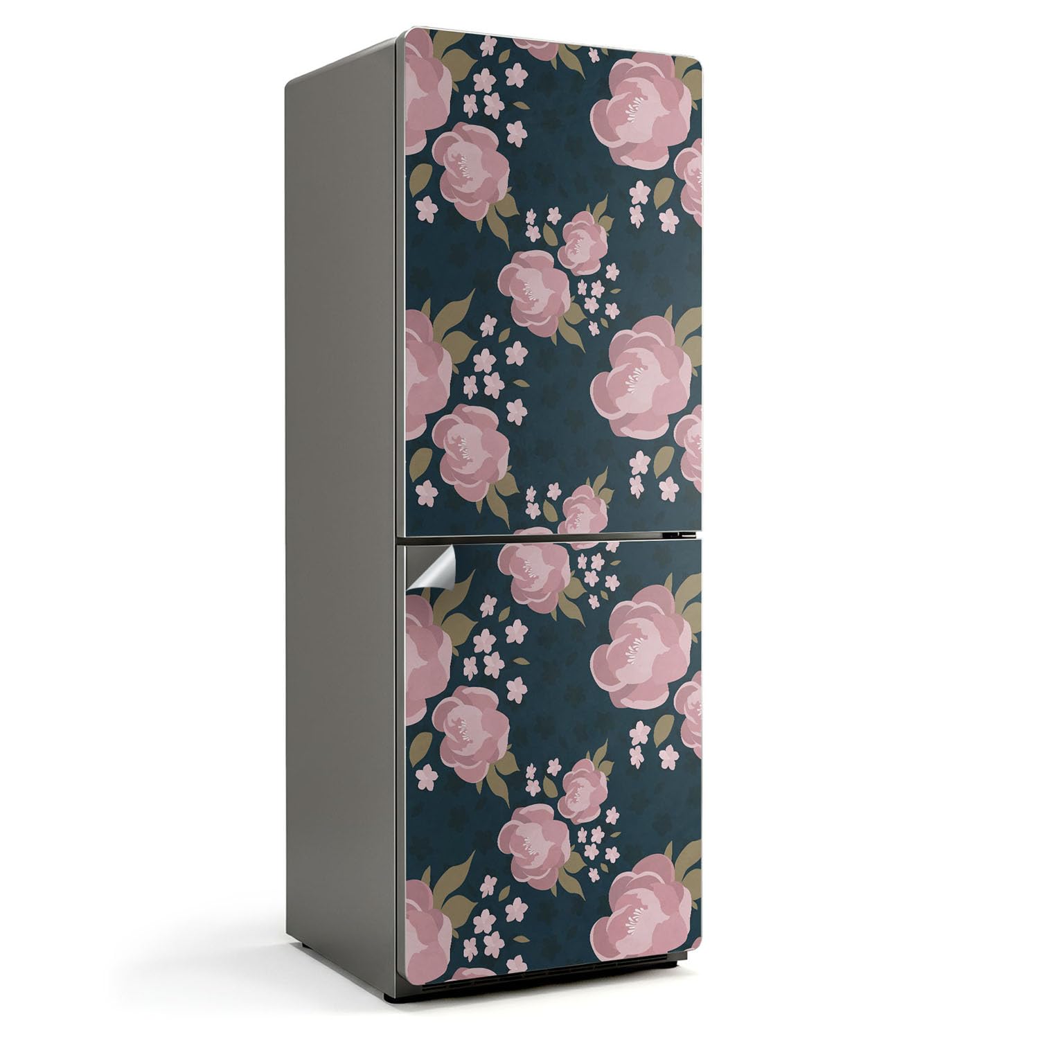 Autocollant pour réfrigérateur 70x190 cm à motif floral simple pour cuisine