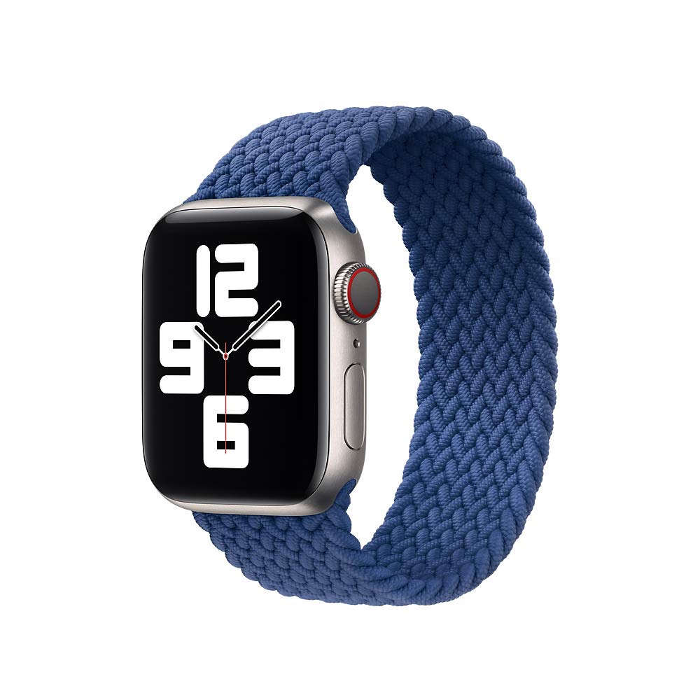 Strap / Band Compatible With Apple Braided Solo Loop Replacement Band 42/44mm | 38/40mm Series SE/6/5/4/Soft Polyester Breathable For Apple i Multiple Colors (42/44mm, Atlantic Blue)
