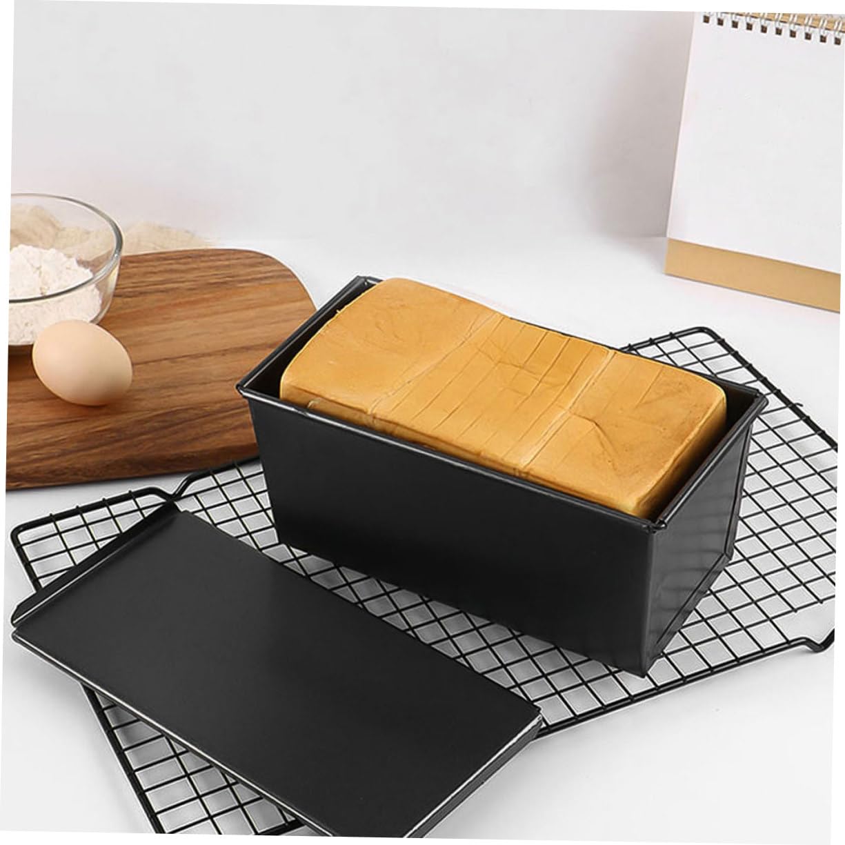 Cabilock 2 Moldes Para Tostadas Moldes Para Hornear Herramientas Y Suministros Para Hacer Pan Molde Para Pan Con Tapa Molde Para Hornear Tostadas Antiadherente Hierro