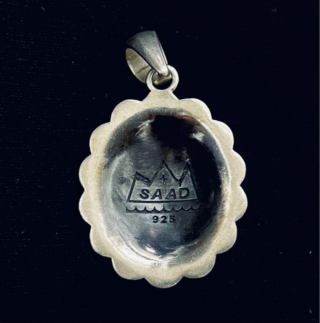 Amazon.co.jp: SAAD サード ネックレストップ シルバー ナバホ