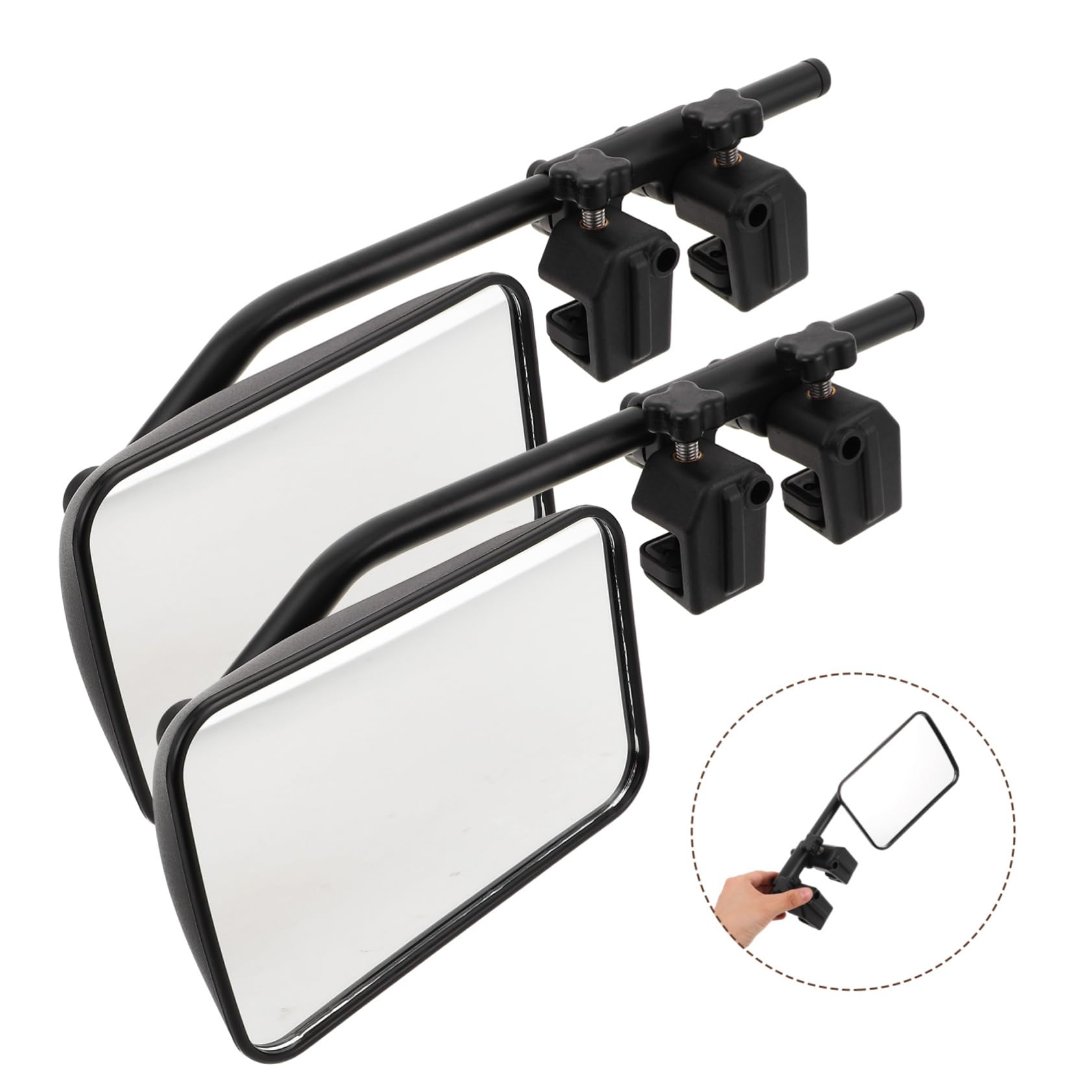 Mikikit 2 Piezas Espejo Retrovisor De Camioneta Clip Para Coche Extensiones De Espejo Retrovisor Gran Angular Para Remolque Seguro y Vehículos Recreativos Para Remolque De Camión