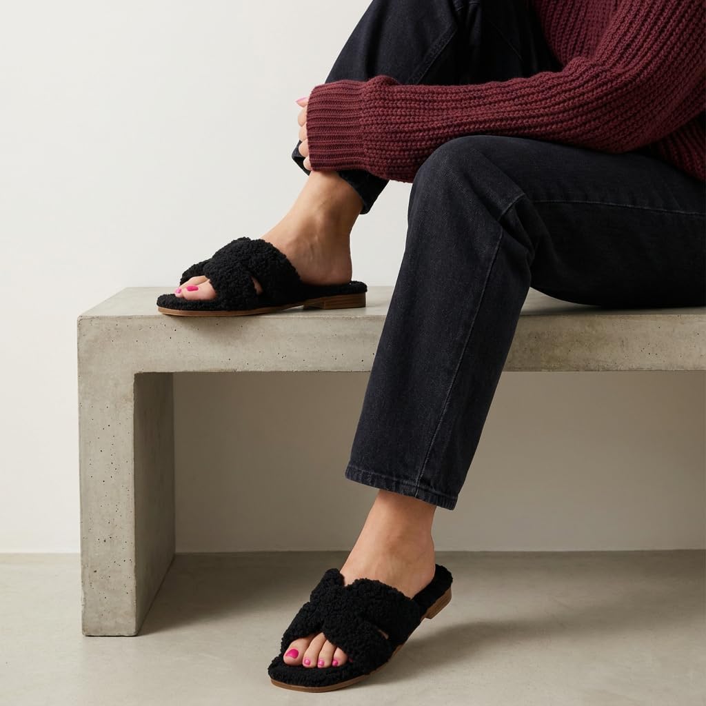 CUSHIONAIRE Women's Visa cozy slide sandal +Memory Foam, Wide Widths Available - Image 6